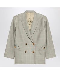 Blazé Milano - Blazé Milano Double-Breasted Blazer With Check Pattern - Lyst