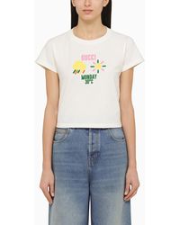 Gucci - Cotton T-shirt With Logo Print - Lyst