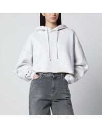 Golden Goose - Star Cropped Oversized Cotton Hoodie - Lyst