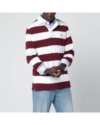 Polo Ralph Lauren - Horizontal Stripe Long Sleeve Polo With Classic Collar - Lyst