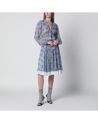 Dolce & Gabbana - Floral Bouquet-Print Chiffon Dress - Lyst