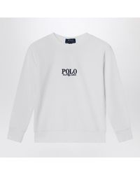 Polo Ralph Lauren - Weißes Sweatshirt Aus Baumwolle Mit Logo - Lyst