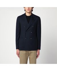 Santaniello - Checked Double Breasted Jacket - Lyst
