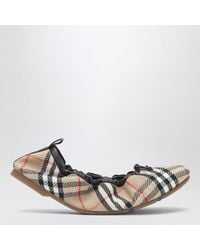 Burberry - Fawn Check Ballet Flats - Lyst