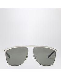 Saint Laurent - Occhiali da sole sl 820 victoire argento/grigi - Lyst