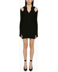 ANDREADAMO - Ribbed Mini Dress With Cut Out - Lyst