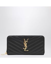Saint Laurent - Portemonnaie Monogram aus Leder - Lyst
