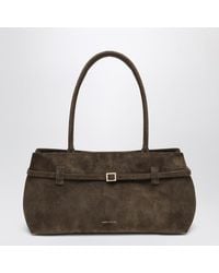 MANU Atelier - Le Cambon East West Tobacco Suede Bag - Lyst