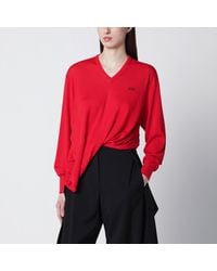 Loewe - Merino Wool Draped Top - Lyst