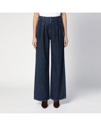 Citizens of Humanity - Dark Wide Jeans With Pleats - Lyst
