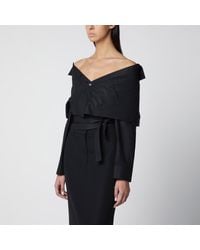 Balenciaga - Off-Shoulder Wrap Shirt - Lyst