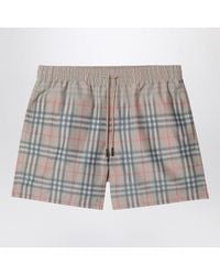Burberry - Swim Shorts With Faded Check Pattern - Lyst