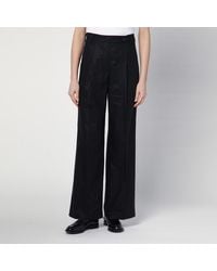 Department 5 - Wide Black Cotton Pants - Lyst