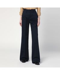 Department 5 - Pantalone ampio misa navy in cotone - Lyst