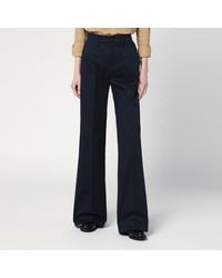 Department 5 - Misa Navy Cotton Wide Trousers - Lyst