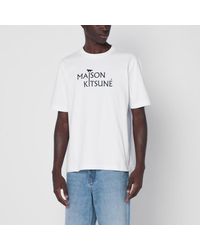 Maison Kitsuné - T-Shirt With Logo Print - Lyst