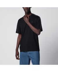 Burberry - Cotton T-Shirt With Check Trim - Lyst