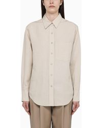 Calvin Klein - Linen-Blend Shirt - Lyst