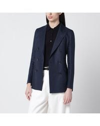 Tagliatore - Double-Breasted Linen Jacket - Lyst