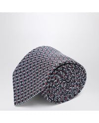 Ferragamo - Dark Gancini Silk Jacquard Tie - Lyst