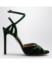 Aquazzura - High Dark Velvet Sandal - Lyst