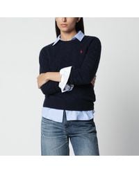 Polo Ralph Lauren - Crewneck Cable-Knit Wool And Cashmere Sweater - Lyst