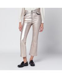 FRAME - Champagne The Reboot Cropped Trousers - Lyst