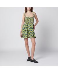Miu Miu - And Floral Silk Mini Dress - Lyst