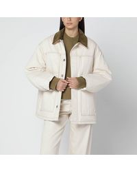 Ami Paris - Insulated Jacket With Corduroy Collar - Lyst