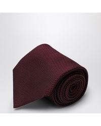 Destin - Bordeaux-Coloured Silk Tie - Lyst