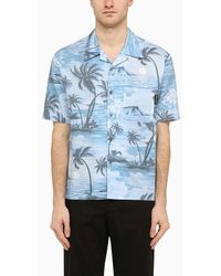 Palm Angels - Camicia bowling con stampa sunset in cotone - Lyst
