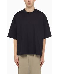 Studio Nicholson - Dark Oversize Cotton T-shirt - Lyst