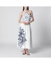 FARM Rio - Coast Stars Printed Linen Midi Dress - Lyst