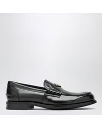 Prada - Brushed Leather Moccasins - Lyst