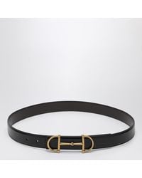 Gucci - Reversible Leather Belt With Horsebit - Lyst