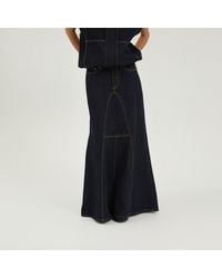 1989 STUDIO - Long Denim Skirt Dark - Lyst