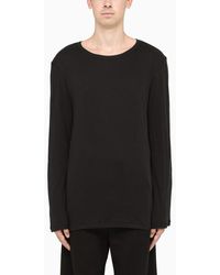 Ann Demeulemeester Long-sleeves T-shirt - Black