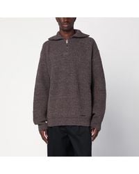 Maison Margiela - Wool Sweater With Zip - Lyst