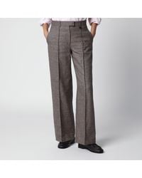 Burberry - Prince Of Wales Wool-Blend Trousers - Lyst