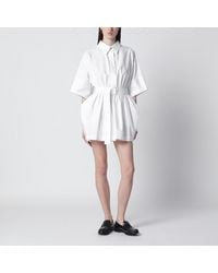 Givenchy - Weißes Mini-Hemdblusenkleid Aus Popeline - Lyst