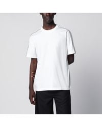 Burberry - Cotton T-Shirt With Check Trim - Lyst