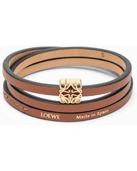 Loewe - Brown Calfskin Twist Bracelet - Lyst