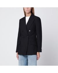 Gucci - Double-Breasted Wool Pinstripe Jacket - Lyst