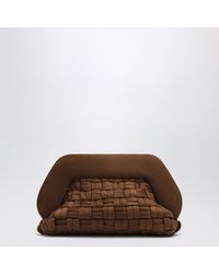 THEMOIRÈ - Pochette Bios Marrone Effetto Suede Intrecciato - Lyst