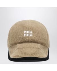 Miu Miu - Camel Fleece Baseball Hat - Lyst