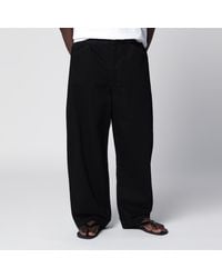 Lemaire - Wide-Leg Cotton Trousers - Lyst