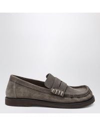 JW Anderson - Taupefarbene Mokassins Aus Wildleder - Lyst