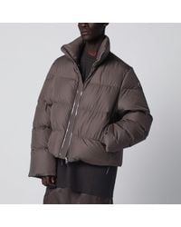 Moncler - Mud-Colored Zip-Up Down Jacket - Lyst