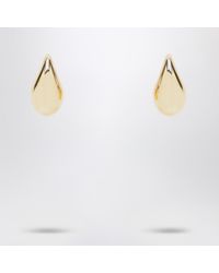 Bottega Veneta - Large Drop Earrings In Silver With Gold Finish - Lyst