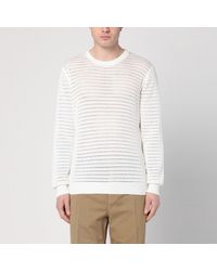 Roberto Collina - Perforated Milk-Coloured Sweater - Lyst